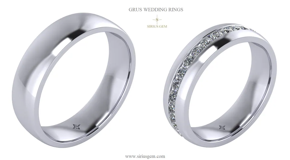 Grus Men’s Wedding Ring — view 3